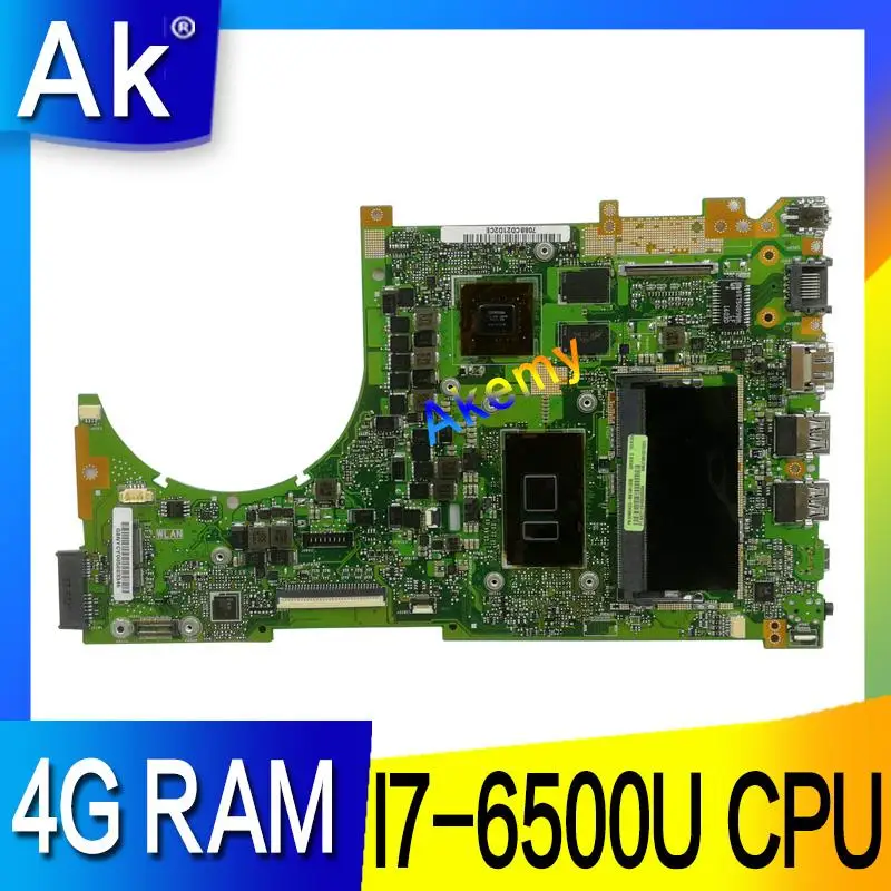 

Q553UB материнская плата для ноутбука Asus Q553UB Q553UB Q553UQ Q553U Q553 протестированная оригинальная материнская плата 4G RAM /I7-6500U CPU