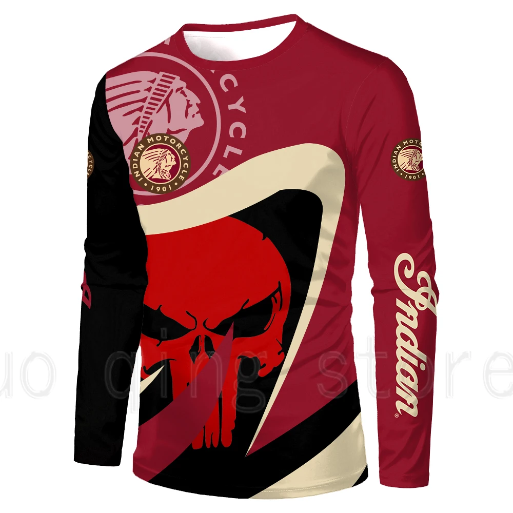 

Outdoor Extreme Sports Top Spring and Autumn Men's Oversized Round Neck Breathable Top Fashion T-shirt 3D Printing Motel Patter