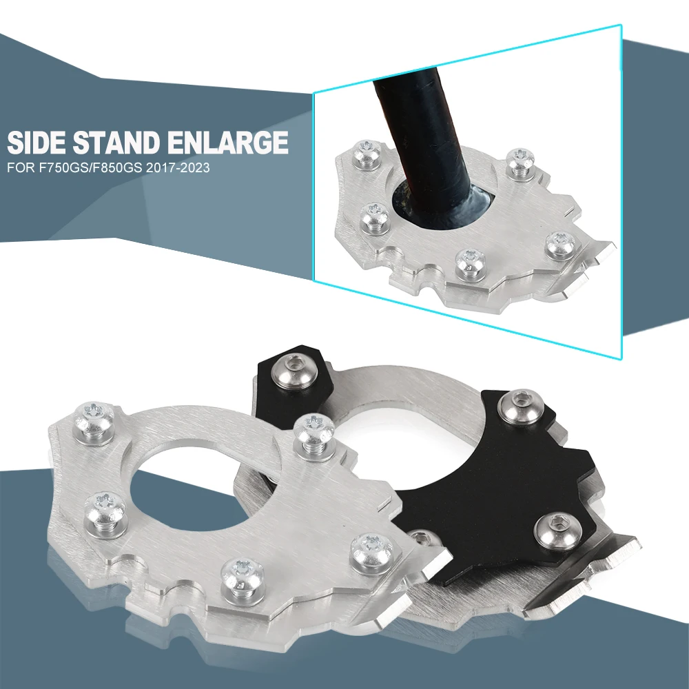 

F750GS F850GS Motorcycle Accessories CNC Foot Side Stand Enlarger Plate Kickstand Enlarge Extension For BMW F 750 GS F 850GS