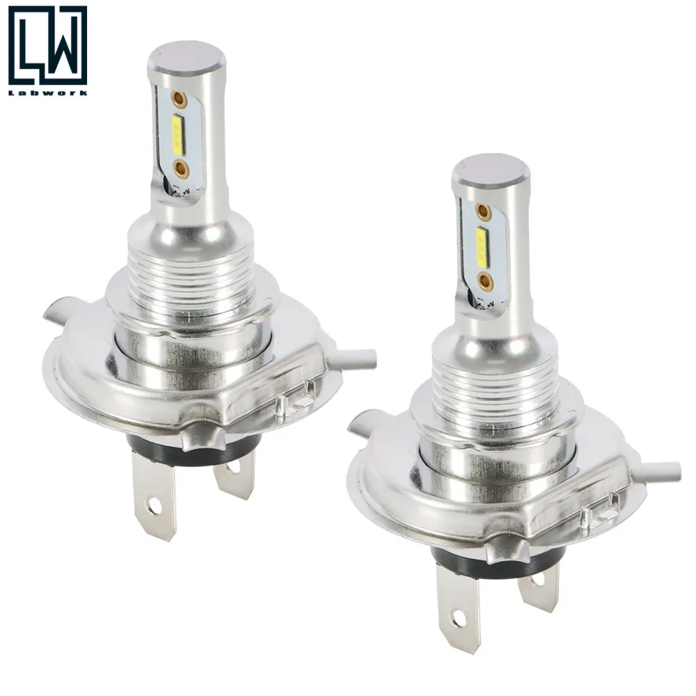 

H4 9003 светодиодный фонарь для мотоцикла Hi/Low Beam 6500K супер яркая белая лампа