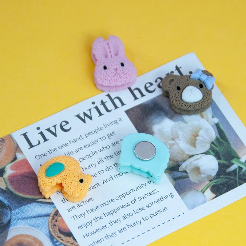 2 шт. магнитные наклейки с изображением головы животного декор для девочек