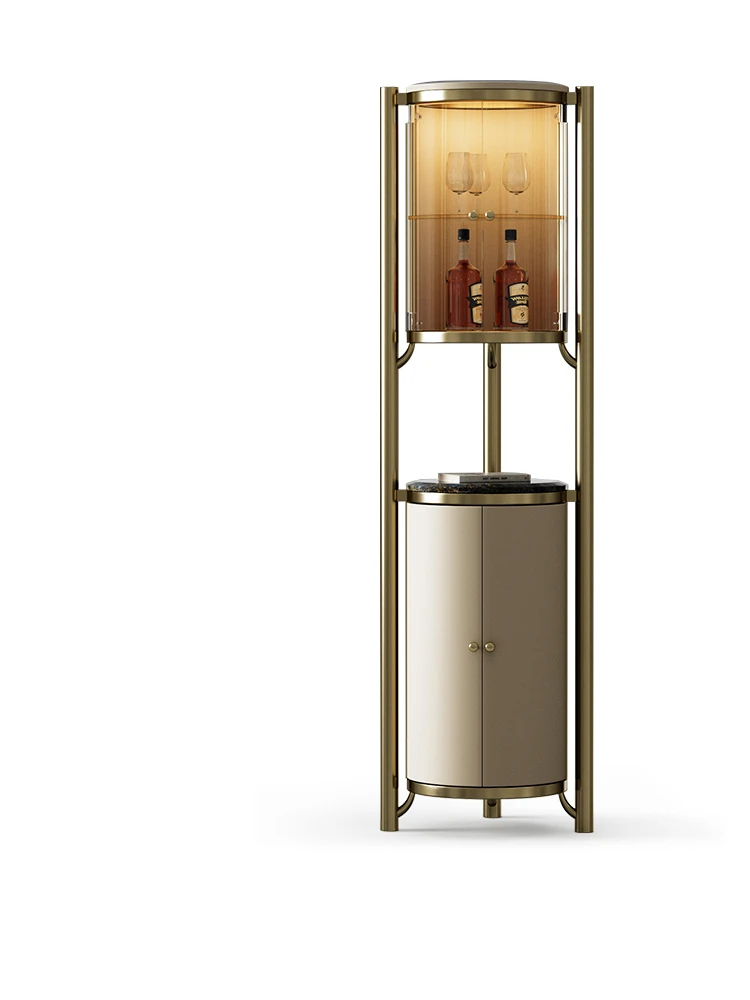 

Affordable Luxury Style Corner Cabinet Simple Modern Multi-Functional Wine Cabinet Shelf Corner Height Side Cabinet Corner Stone