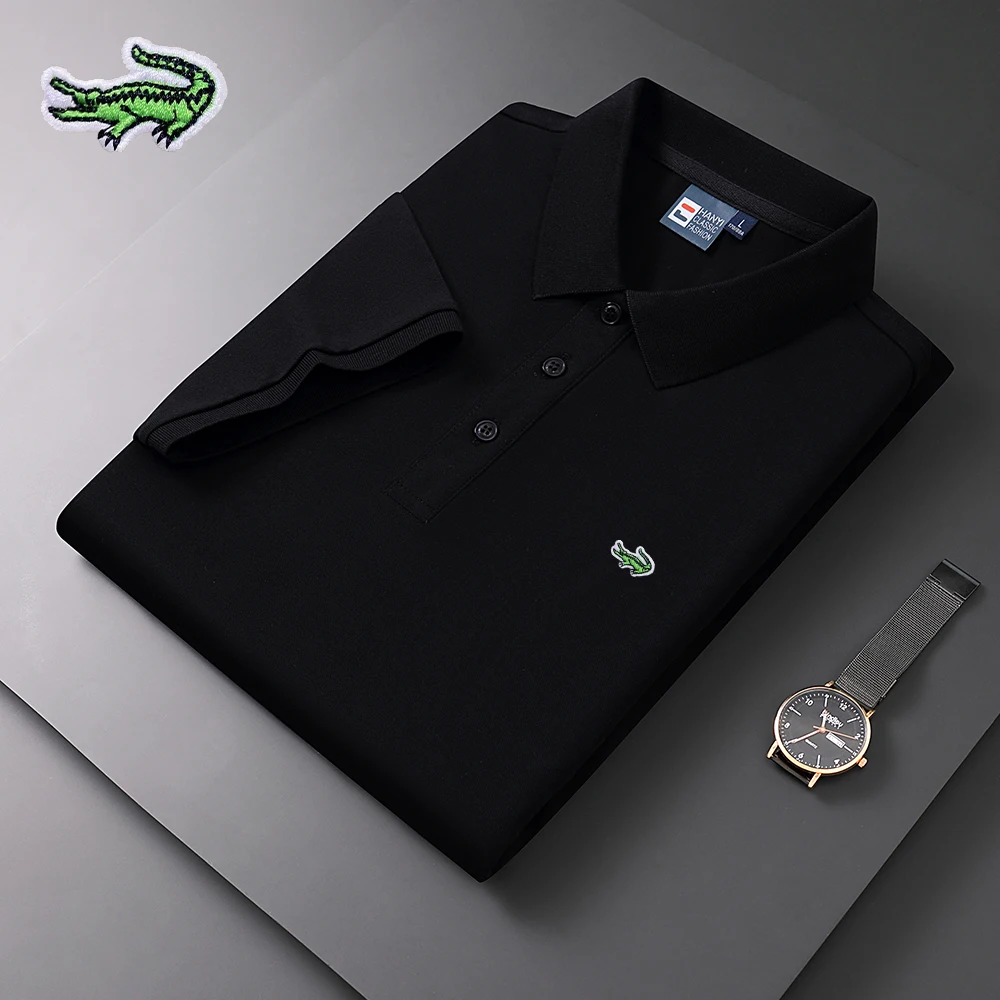 

Мужская рубашка-поло из 2023 хлопка, с вышивкой