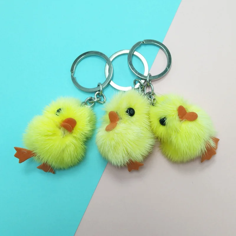 

5pcs Cute Cartoon Yellow Duck Key Chain For Birthday Party Favor Child Bag Hang Toy Children's Day Gift Kids Mini Gift Boy Toys