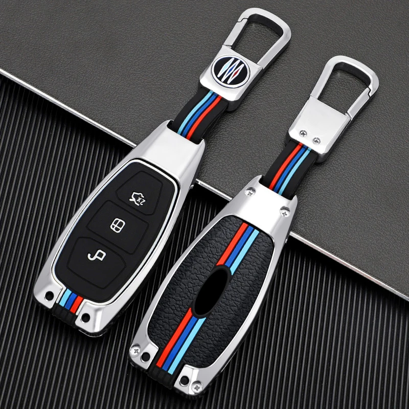 Car Key Case For Ford Fiesta Focus 3 4 Mondeo Ecosport Kuga ST Fob Remote Cover Holder Shell Bag Keychain Accessory Styling - купить по