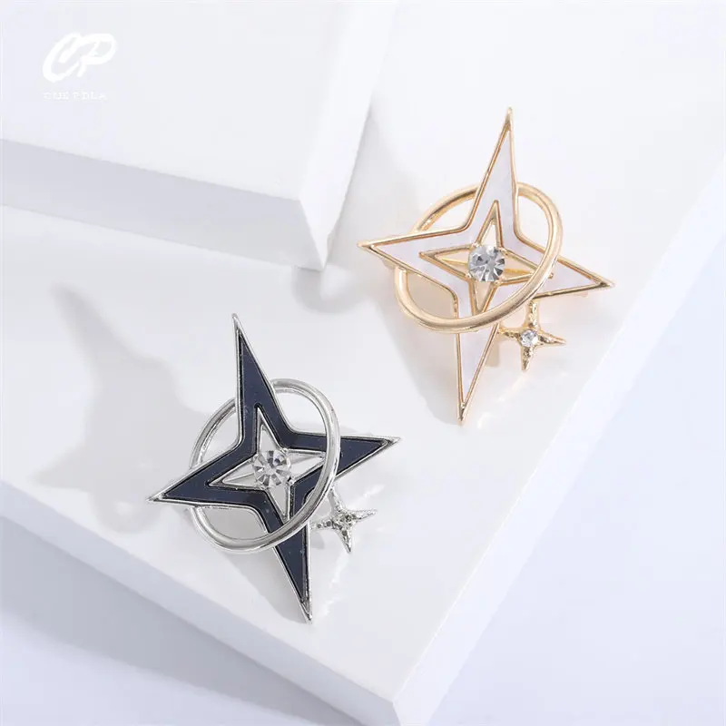 

Fashionable and Exquisite Hexagonal Star Rhinestone Brooch Versatile Temperament Women Dress Accessories Dress Corsage