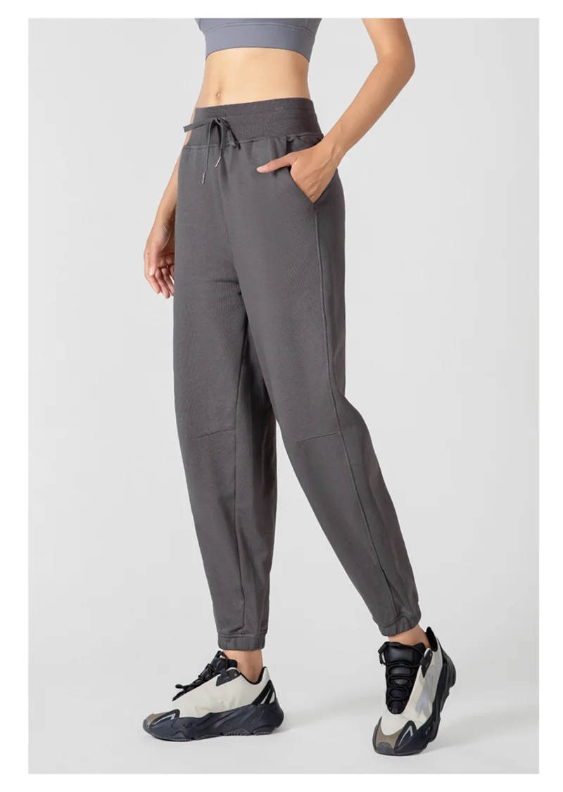 

Workout Gym Sport Joggers Pants Women Drawstring Full Length Pant Breathable Casual Pant