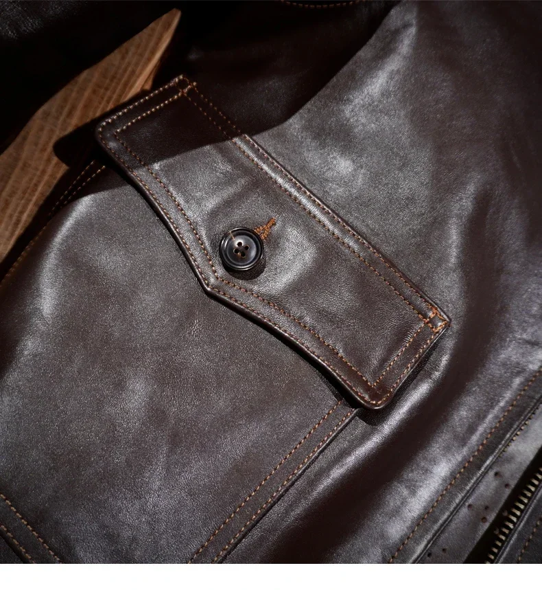 Blunt Razor American Vintage Classic Replica M-422A Vegetable Tanned Tea Core Horsehide G1 Flight Suit Biker Jacket
