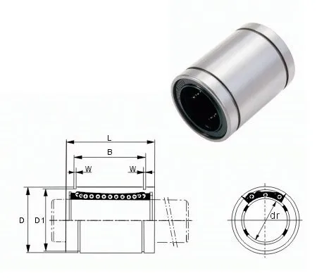 

1PCS LM8UU 8mm CNC Bearing for Rod Liner Shaft CNC Parts LM3UU LM4UU LM5UU LM6UU LM10UU LM12UU LM16UU LM20UU Linear Bushing