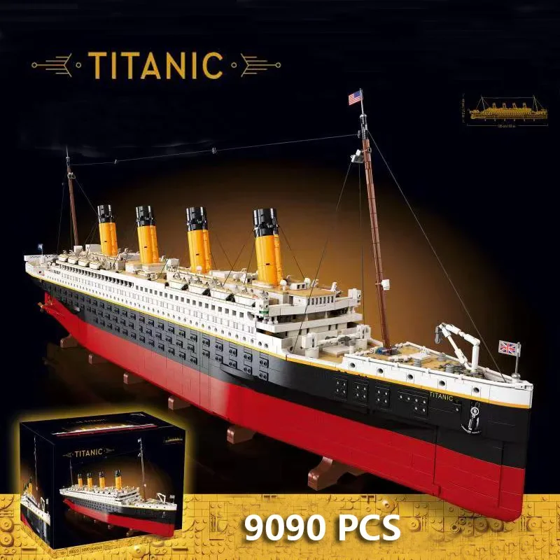 

Новинка 9090 шт. Титаник совместимый 10294 Титаник большой круизный лайнер корабль пароход Кирпичи Строительные блоки Детские игрушки Подарки 99023