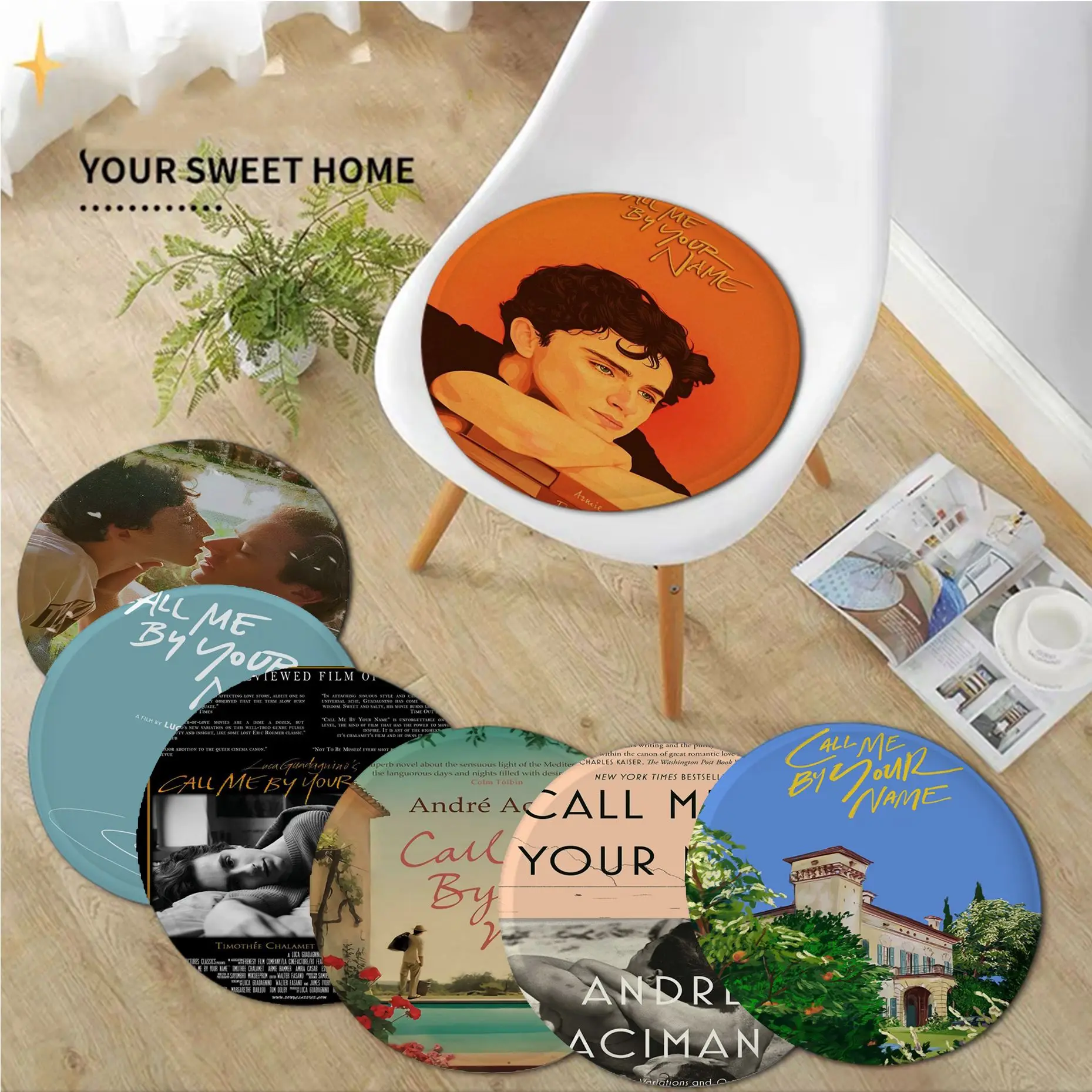 

Call Me By Your Name Four Seasons Seat Cushion Office Dining Stool Pad Sponge Sofa Mat Non-Slip Cushions Home Decor