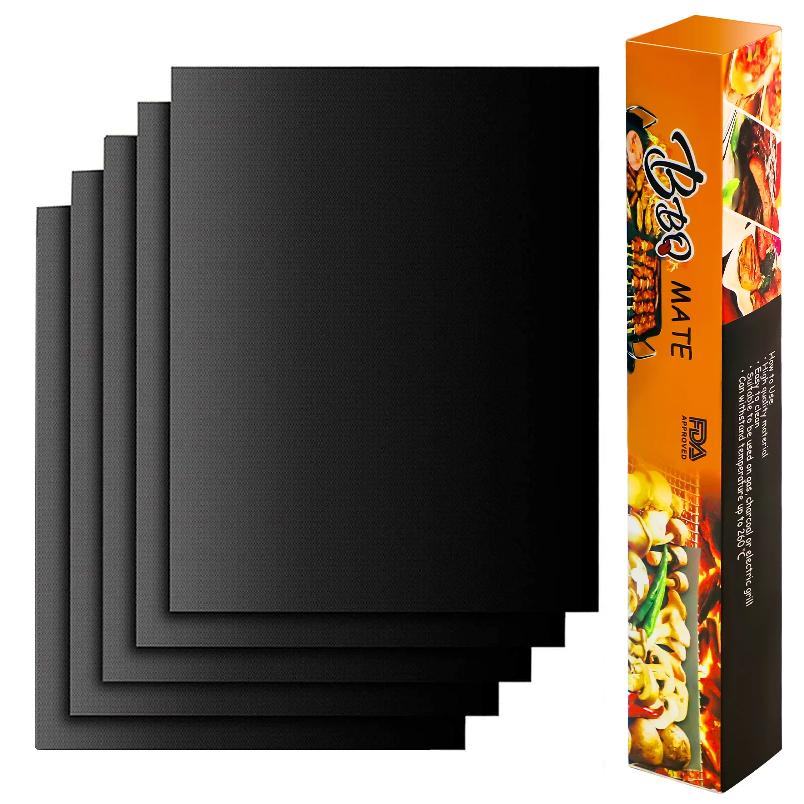 5 шт. Коврик для гриля Сверхмощный антипригарный коврик и подкладка духовки