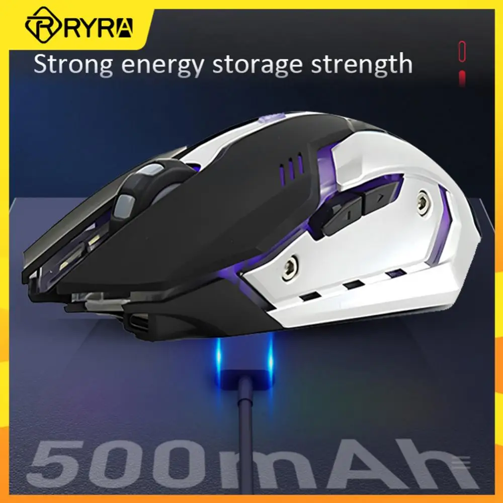 

Мышь Компьютерная RYRA игровая аккумуляторная, 2,4 ГГц, эргономичная, бесшумная