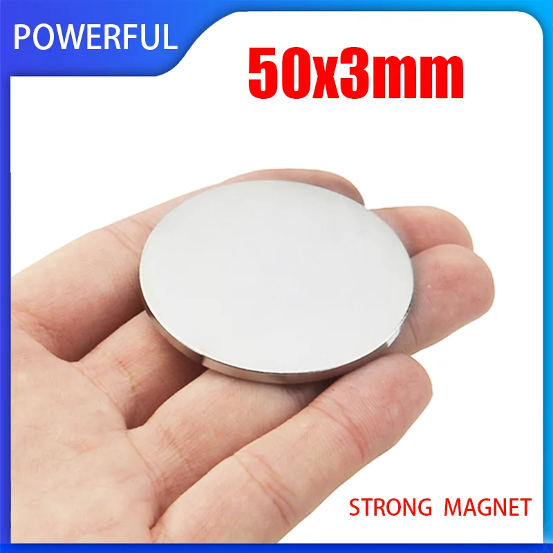 

1/2/5/10PCS 50x3mm Super Powerful Strong Bulk Small Round NdFeB Neodymium Disc Magnets 50mm x 3mm N35 Rare Earth NdFeB Magnet