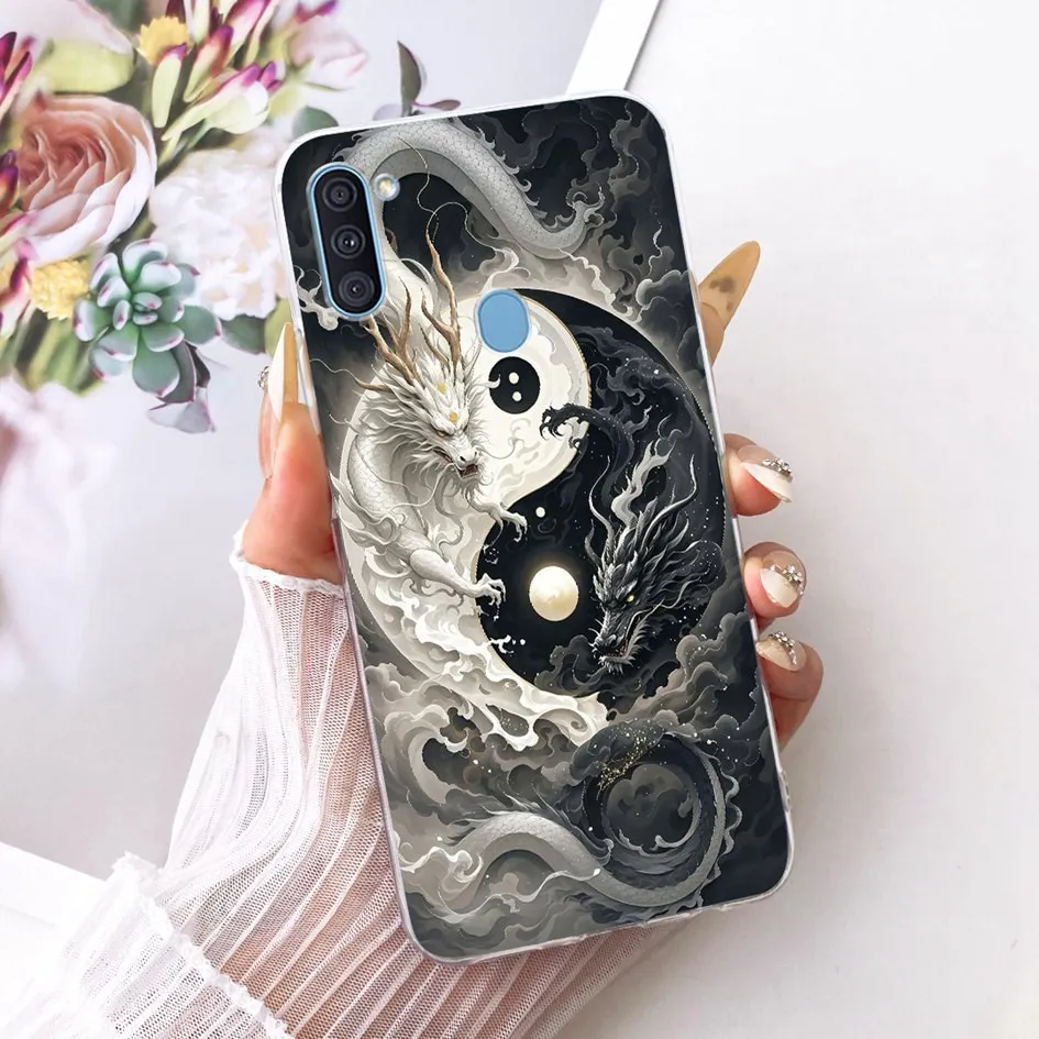 Чехол для Samsung Galaxy A11 SM-A115F, мягкий силиконовый чехол с надписью Crown Letters для Samsung M11 SM-M115F, защитная задняя крышка для камеры (art.: 3920d9ea392a2) - 3920d9ea392a2