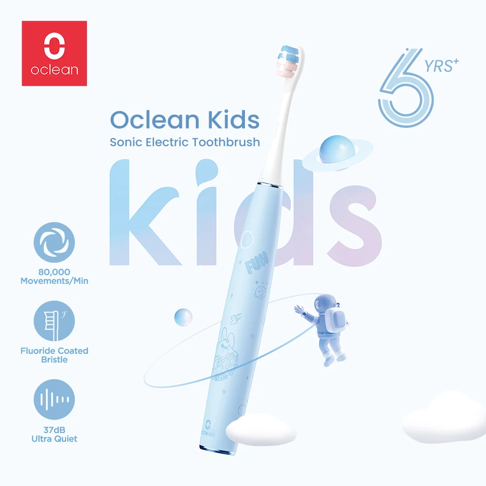 Oclean Kids Sonic Electric Toothbrush for Children Ultrasonic Rechargeable Teen Teeth Brush Dental Whitening Kit Portable Whiten
