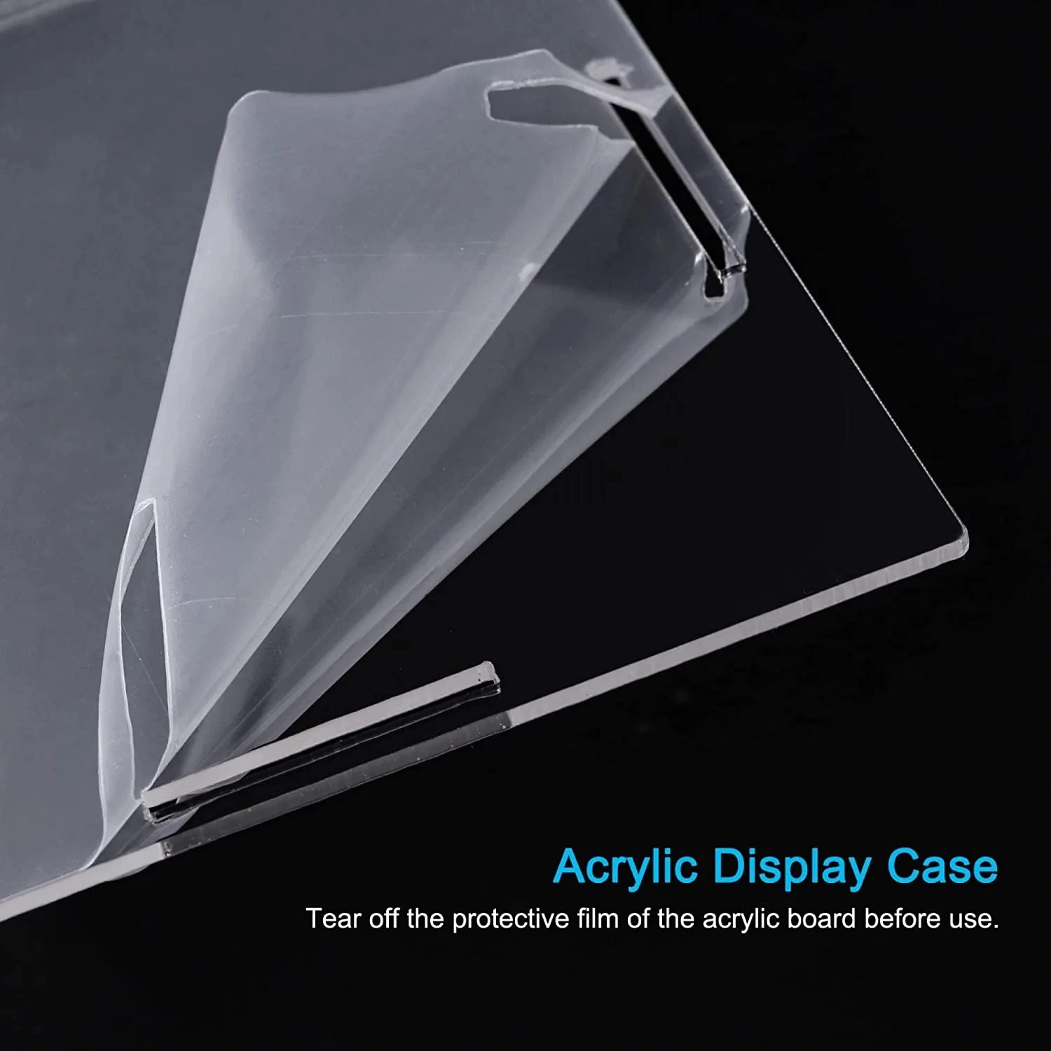 Прозрачный акриловый шкаф для хранения с открытой дверью пылезащитная крышка