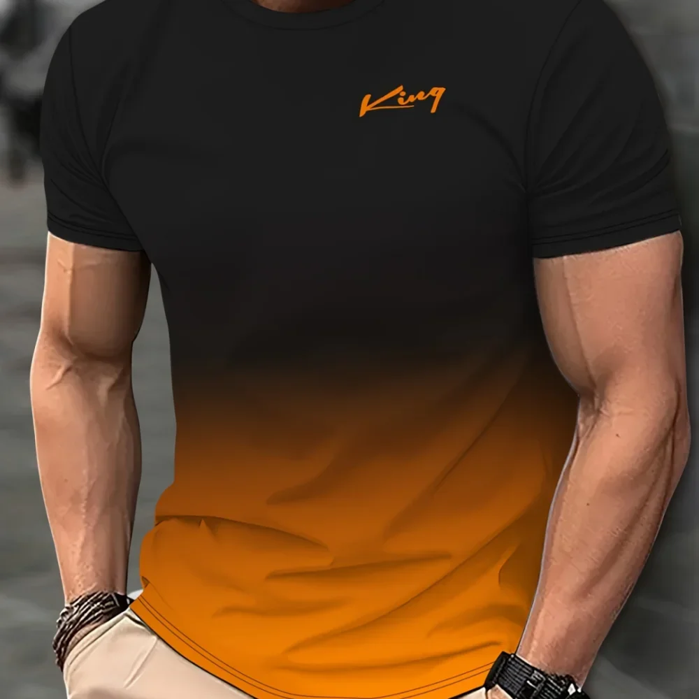 Футболка мужская оверсайз с коротким рукавом повседневная винтажная рубашка