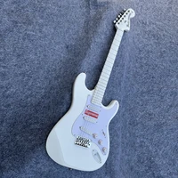 classic brand electric guitar upgraded vibrato system pure white light electric guitar master level free delivery to home