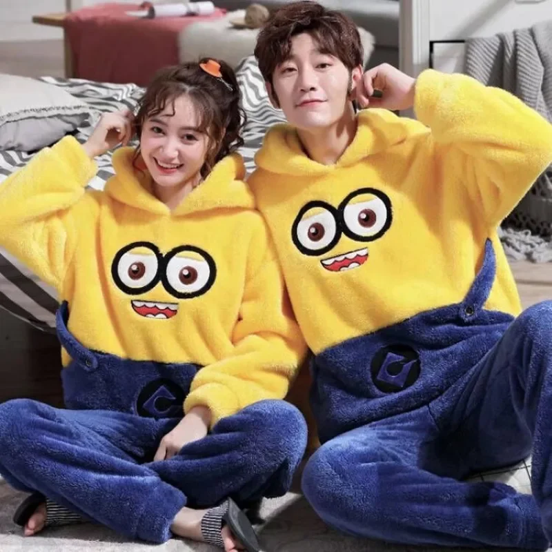 Милые плюшевые теплые пижамы с капюшоном из мультфильма Гадкий я Миньоны Аниме