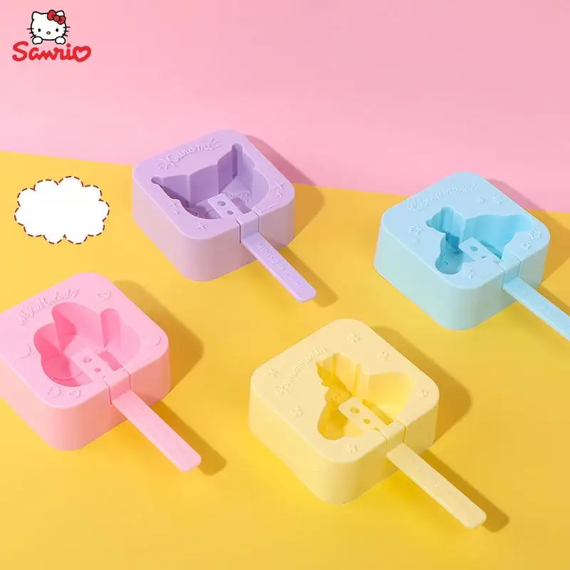 

MINISO Kuromi mymelody Cinnamoroll Pompom Purin Silicone Popsicle Mold Anime Cartoon Sanrio Cheese Ice Cream Mold Girls Gift