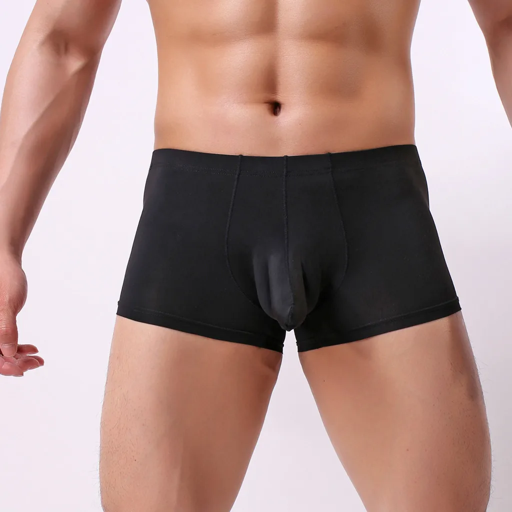 

Underwear Men's Boxer New Ice-Threaded Bullet Sexy Underpants Male Breathable Elephant Nose Underwear Men cueca masculina 2022