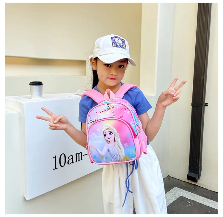 Disney Frozen Kindergarten Bag For Girls Elsa Anna Student Shoulder Orthopedic Backpack Age 3-8 Kids Christmas Gifts Mochilas