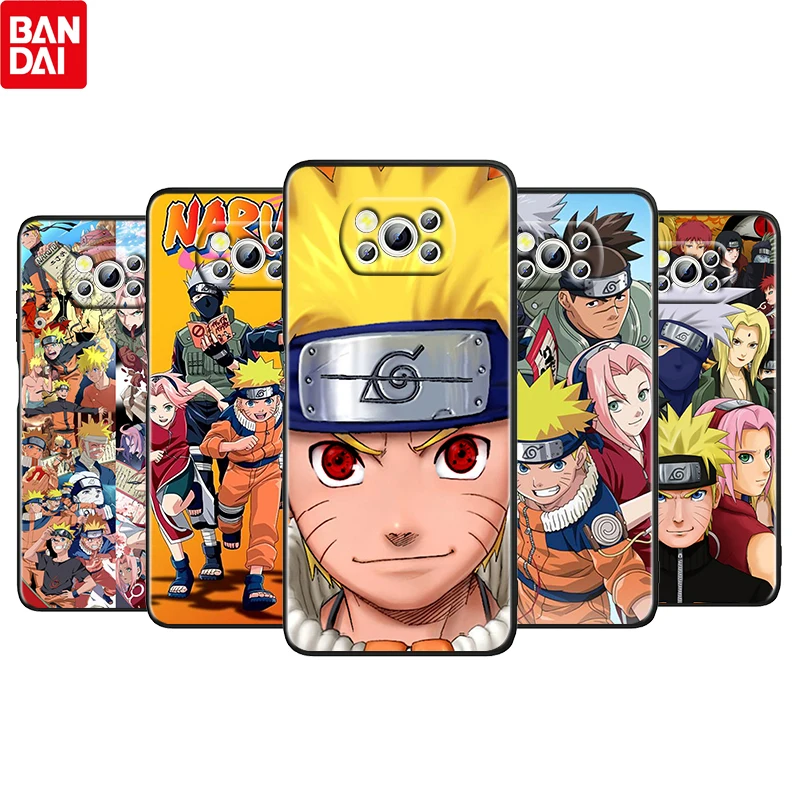 

Naruto Japan Hot Anime For Xiaomi Poco M4 X3 F3 GT NFC M3 C3 M2 F2 F1 X2 Pro Mi Mix3 Soft Silicone Black Phone Case Cover Fundas