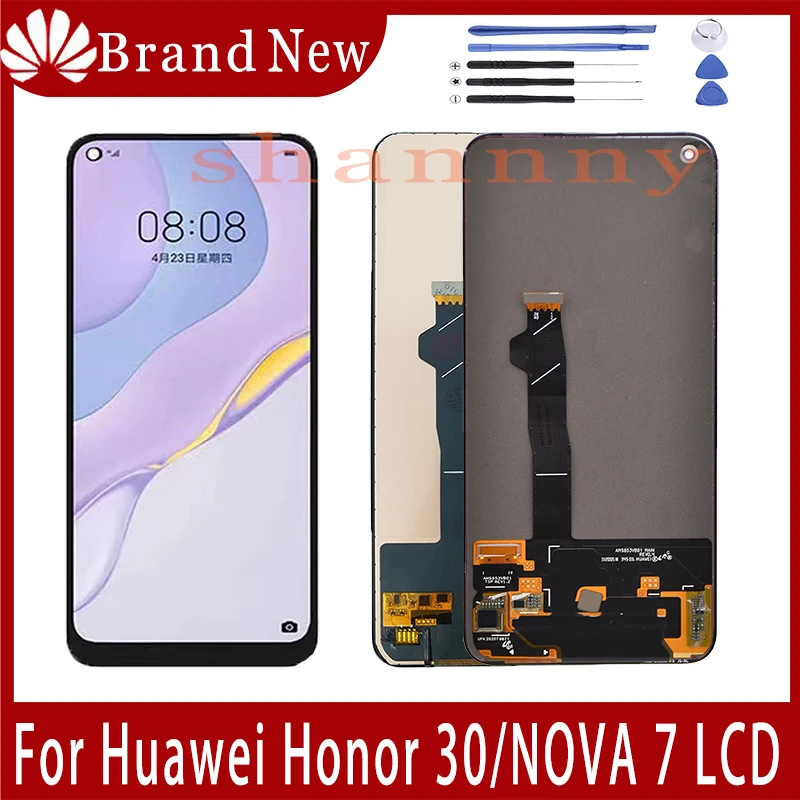 

Оригинальный ЖК-дисплей 6,53 дюйма для Huawei Nova 7 5G для Honor 30 BMH-AN10 AN20 TFT ЖК-дисплей Сенсорная панель экран дигитайзер в сборе протестирован