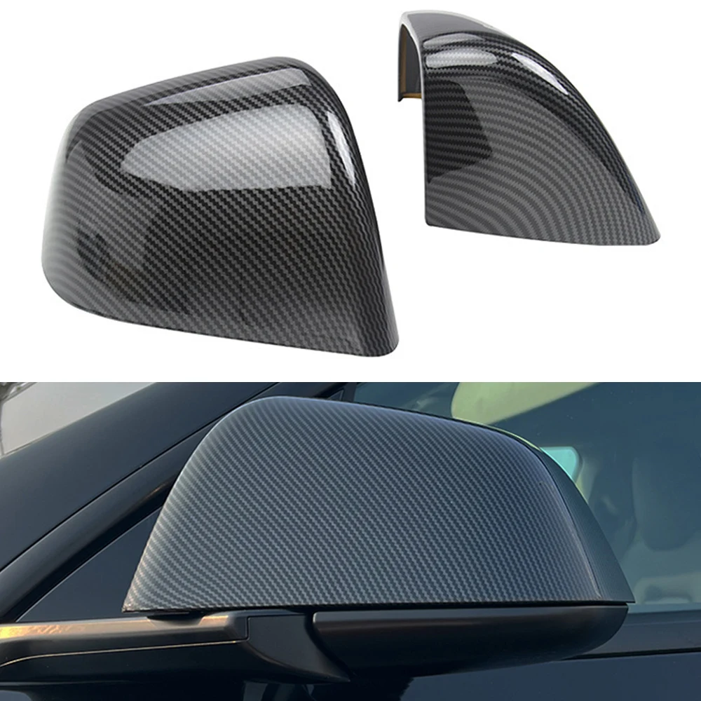 

Upgrade Car ABS Paste Side Door Mirror Cover For Tesla Model 3 Model Y 2021 2022 Auto Exterior Accessories Sides Rearview Cover