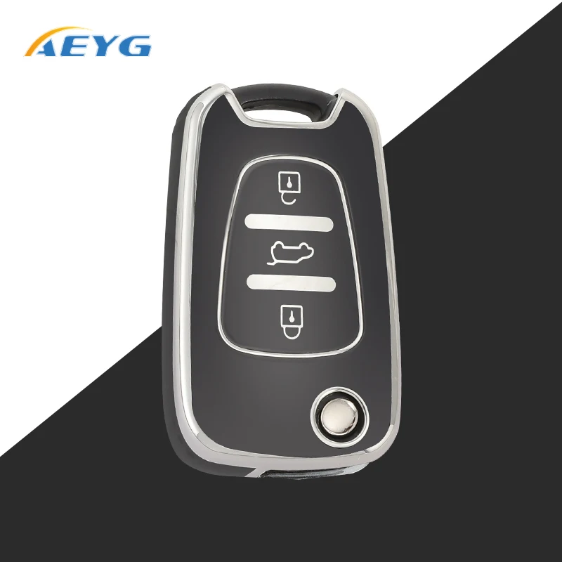 

TPU Car Flip Key Case Cover Shell For KIA Rio K2 K3 K5 Sportage Sorento Soul Ceed For Hyundai i20 i30 ix20 ix35 Elantra Accent
