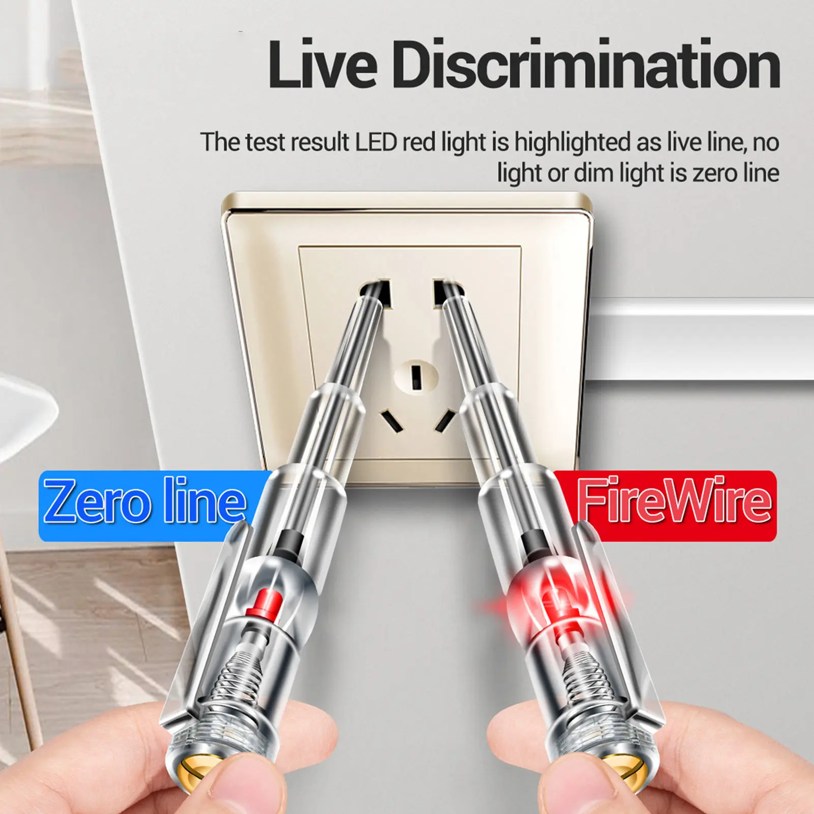 

1pc Voltage Tester Pen Circuit Tester Tool Screwdriver Multifunctional Induction Test Pen Durable LED Light Voltage Detector