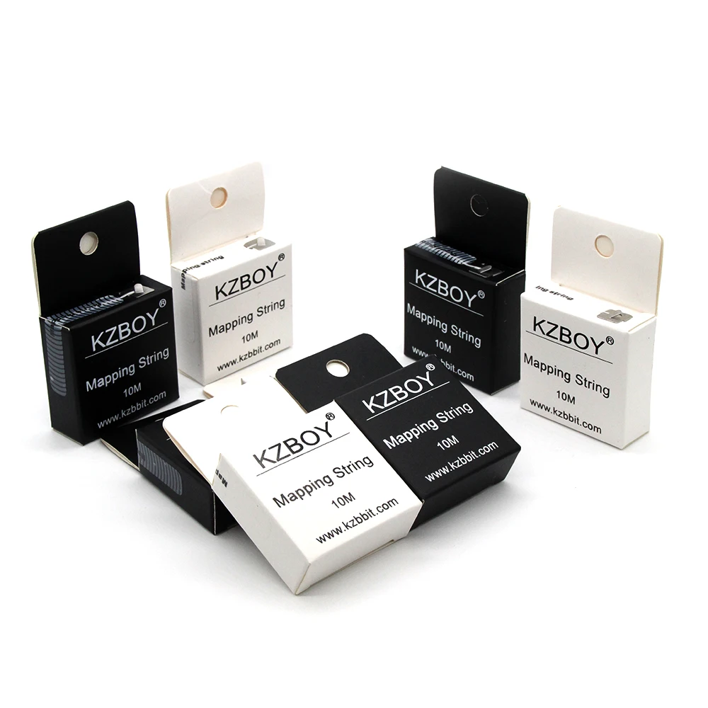 

5 Box 10M Per Roll Black/White Microblading Mapping Pre-Ink Strings Pre-dipped for Eyebrow Semi Permanent Positioning Measure