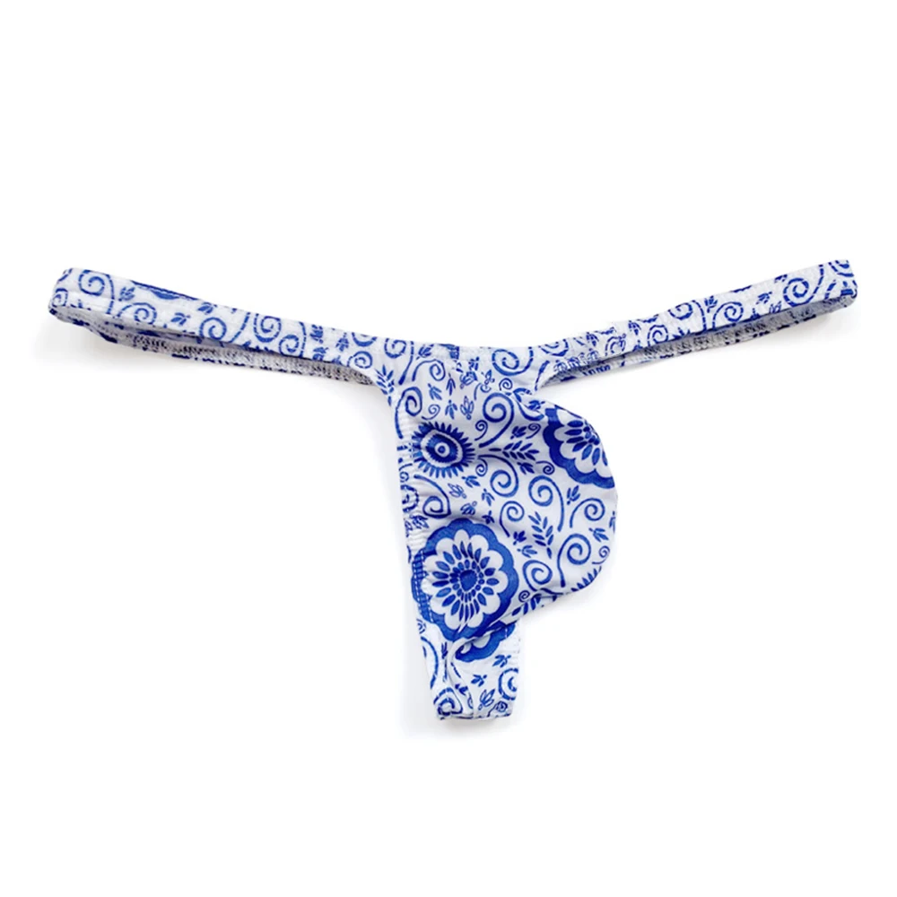 Мужские трусы с принтом из ледяного шелка дышащее нижнее белье заниженной талией