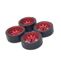 wltoys jingshang mosquito car 128 rc car parts metal upgrade 26 5mm racing drift wheel hub pattern tire skin set