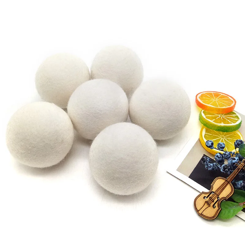 

1Pcs Wool Dryer Balls Laundry Ball for Household Reusable Softener White Washing Machine Accessories