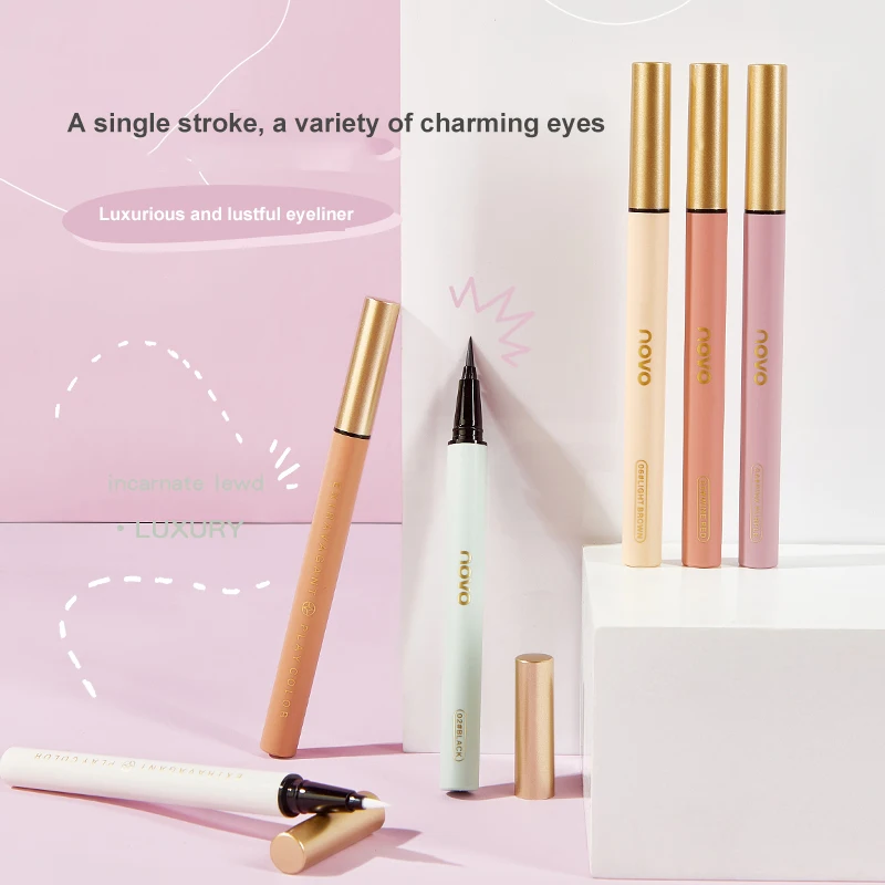 

Waterproof Eye Liner Non-smudge Eyeliner Soft Smooth Eye Liner Liquid Eyeliner Sparkling Eyes 6 Colors Colorful Eyeliner Pen