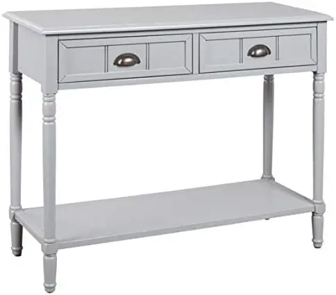 

Vintage Casual 2 Drawer Console Sofa Table, Gray