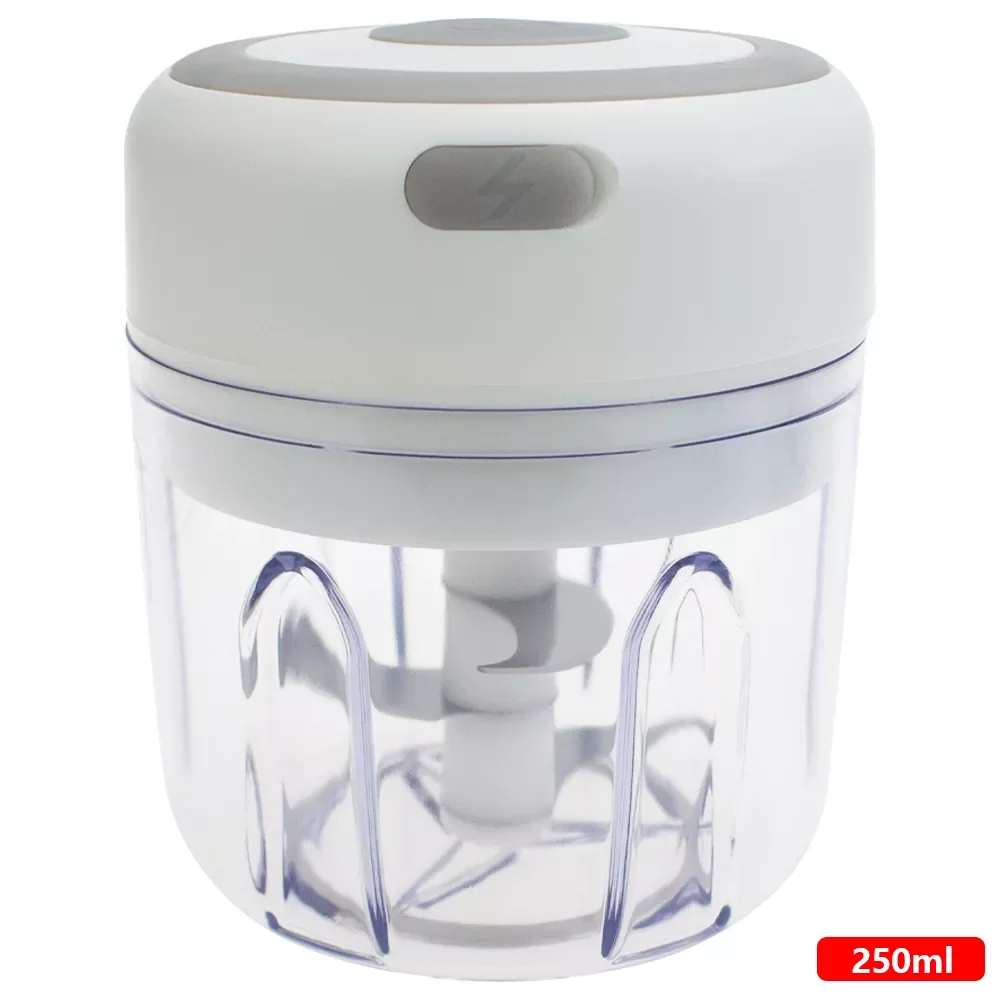 

100/250mL Mini Electric Garlic Chopper Vegetable Chili Meat Ginger Masher Machine Sturdy Durable USB Charging Blenders Kitchen
