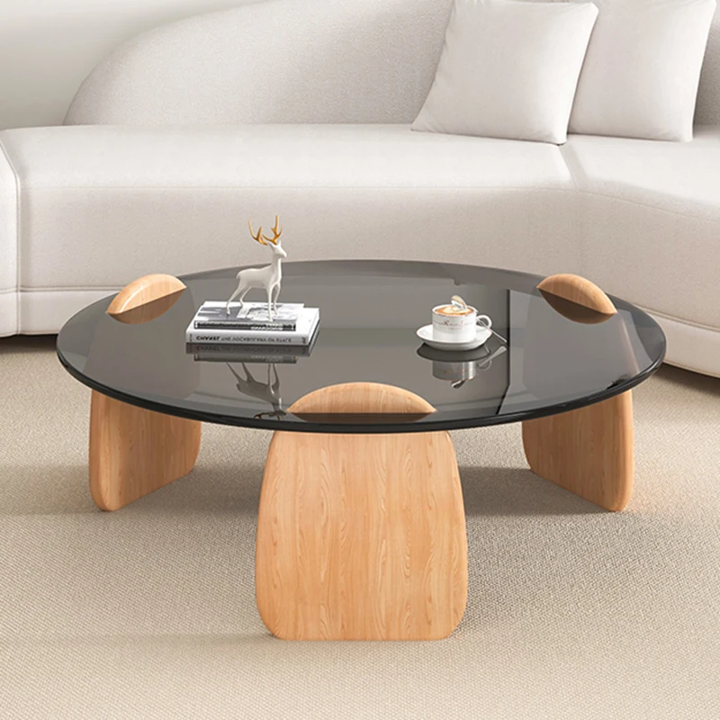 

Glass Luxury Coffe Tables Round Centre Living Room Hallway Couch Tables Poker Makeup Muebles Para El Hogar Home FurnitureLJYXP