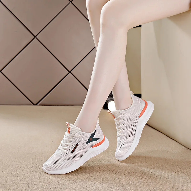 

2022 Womens Sneakers Spring Autumn Female Vulcanize Shoes Mujer Tennis Mesh Flats Lace-Up Casual Chaussure Size 35-40