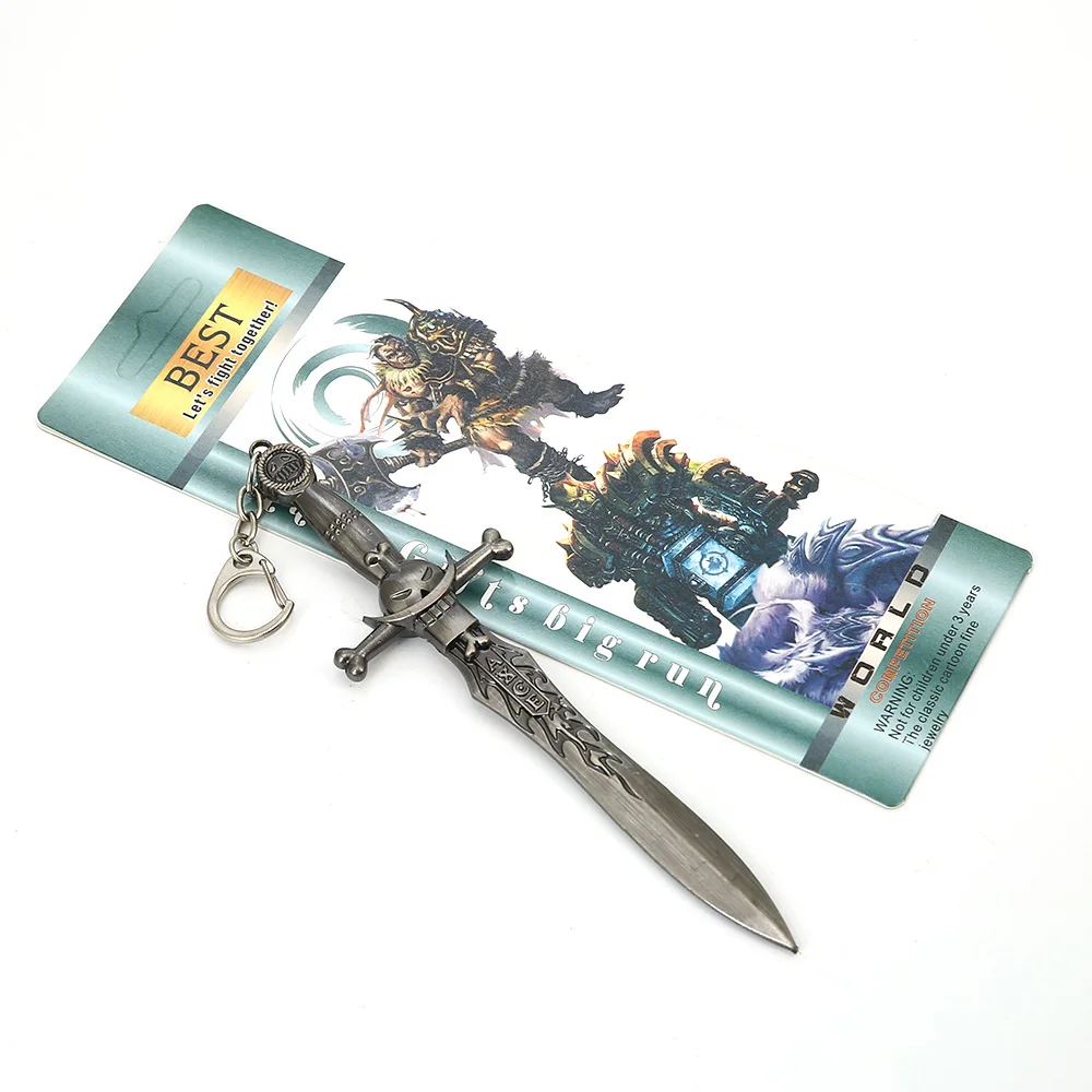 

Цельный брелок для ключей с лезвием Ace, кольцо для ключей с белым мечом в виде бороды, металлический брелок, подвеска для сумки, аниме ювелирн...