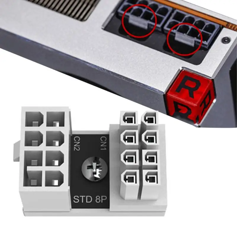 

180 Degree Angled Adapter 8pin Female To 8-pin Male Pci-e Gpu 8 Pin U Turn 180 Degree Angle Connector Power Adapter 80 Degree
