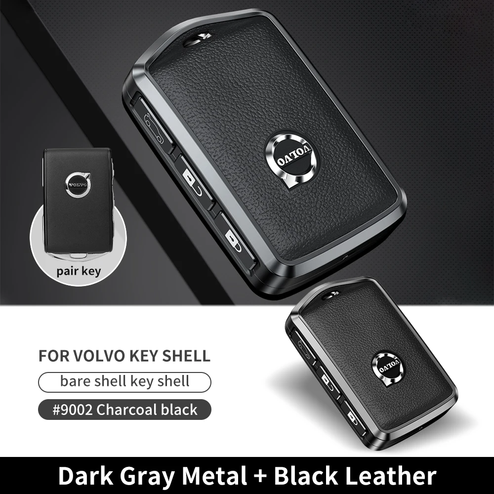 

Автомобильный чехол для дистанционного ключа для Volvo XC60 XC40 XC90 S90 V60 S60 V90 2010-2022, металлический держатель из воловьей кожи, защитный брелок для ключей