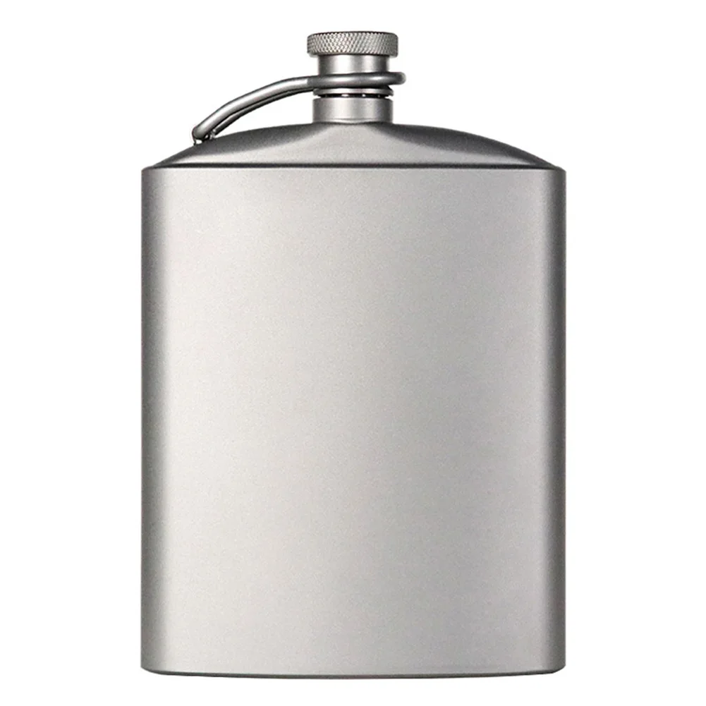 

Pocket Flask Corrosion-resistant Flagon Hydration Bottle Liquor Never Rusts Titanium Wine Flask With Screw Cap Clip