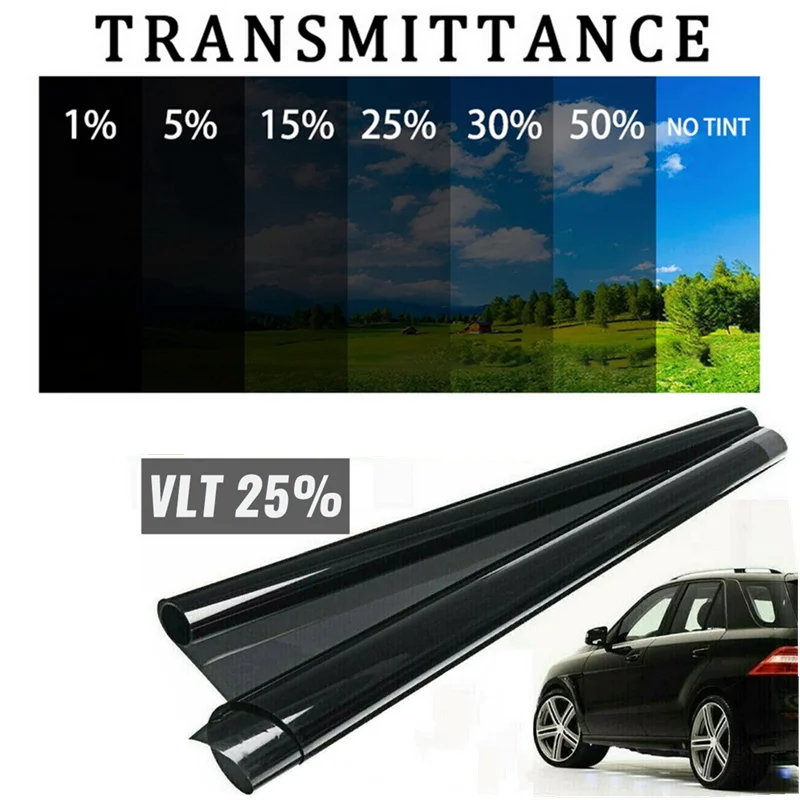 

50cmx300cm Black Heat UV Block Professional Window Tint Auto Car UV Protector Glass Sticker Sun Shade Window Film