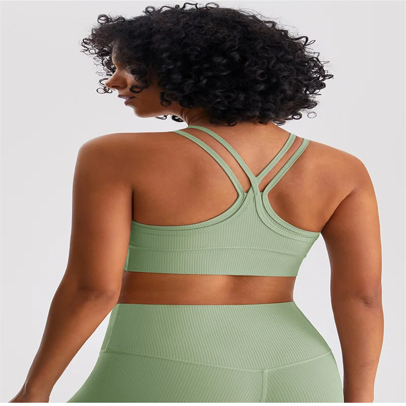 

Новый бюстгальтер для йоги на спине, удобный Профессиональный тренировочный фитнес интегрированный спортивный бюстгальтер для бега