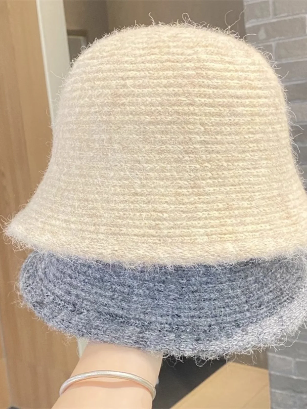 Корейская однотонная вязаная Рыбацкая шапка Sle новинка Женская осенне-зимняя