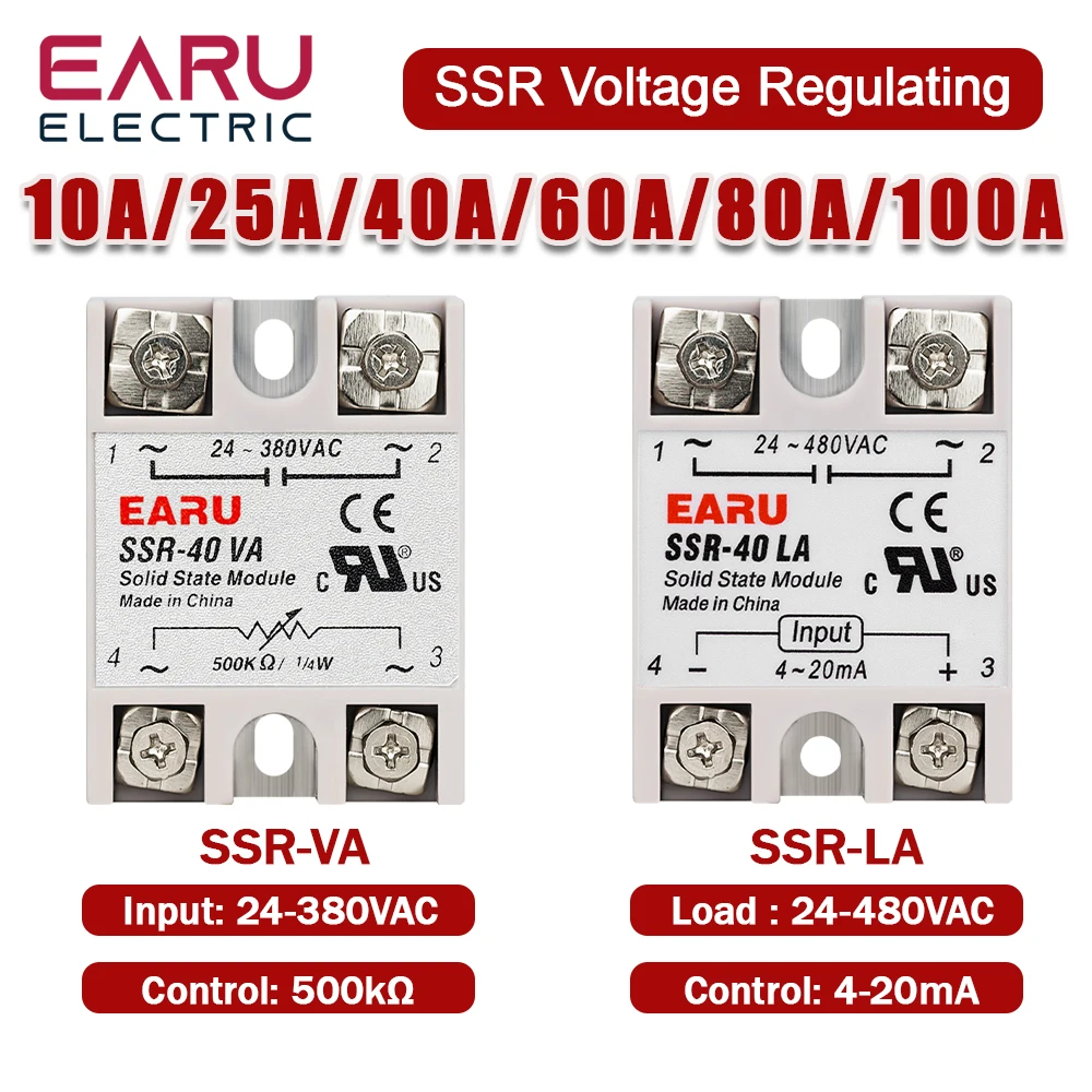 

Однофазное твердотельное реле EARUELECTRIC SSR-VA/SSR-LA
