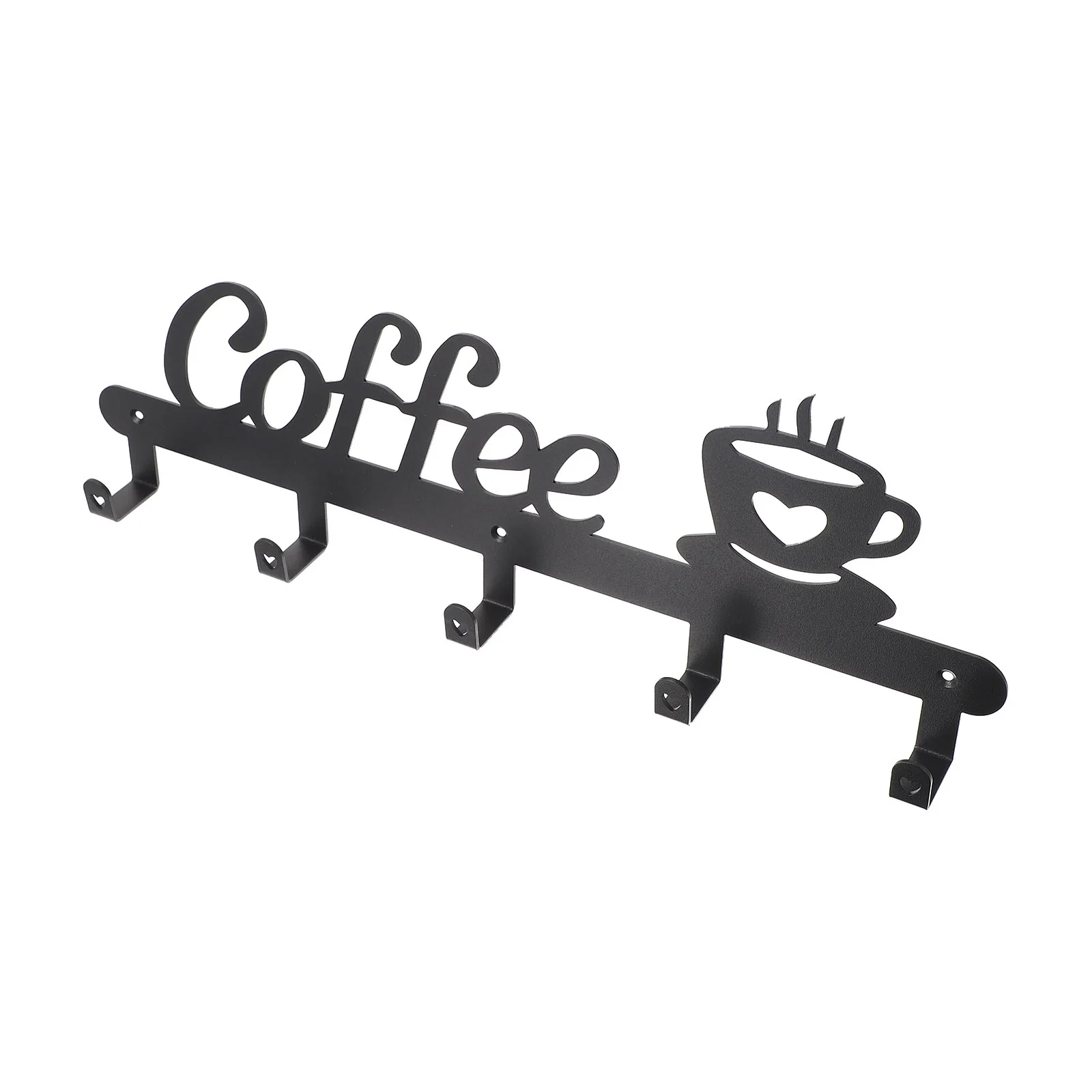 

Rack Mug Cup Coffee Wall Hanging Storage Holder Hanger Tea Organizer Hook Hooks Metal Cups Shelf Mounted Hangers Decorative